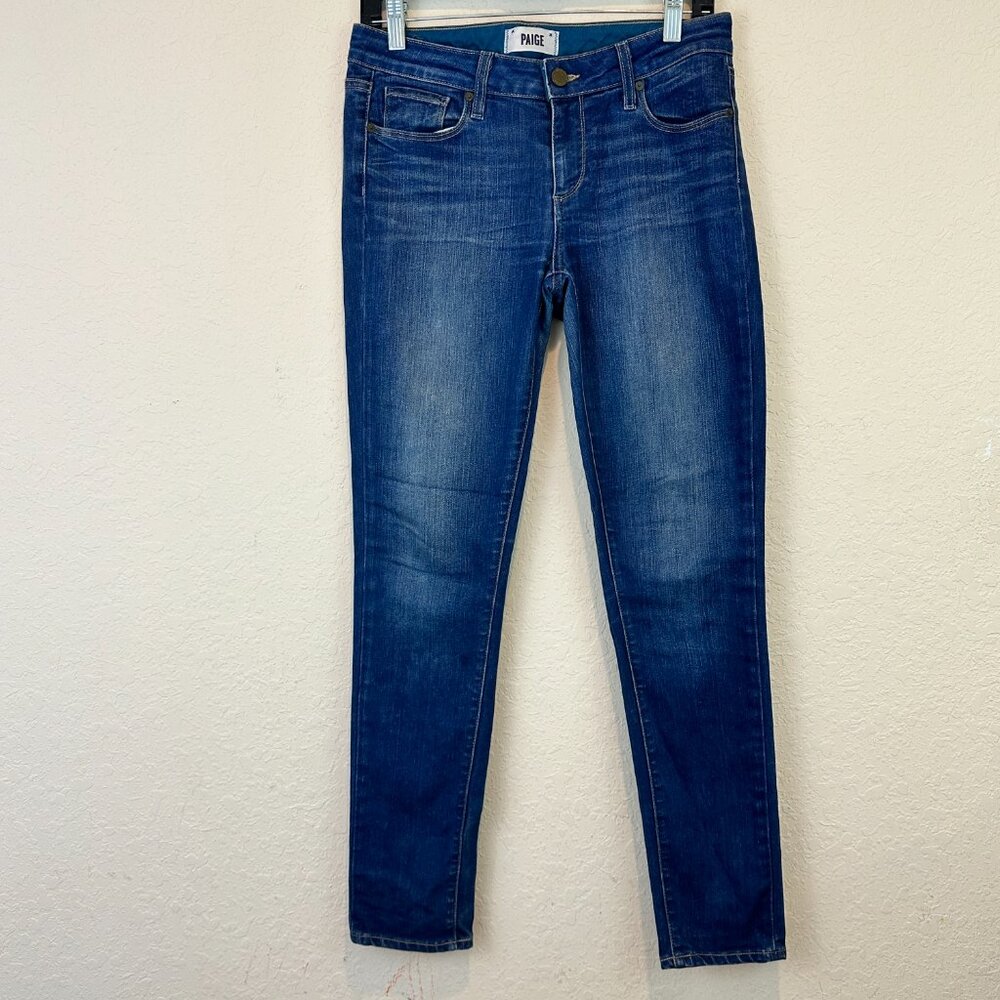 PAIGE Skyline Ankle Peg Skinny Jeans Pants Denim Womens Size 28 Blue Dark Wash